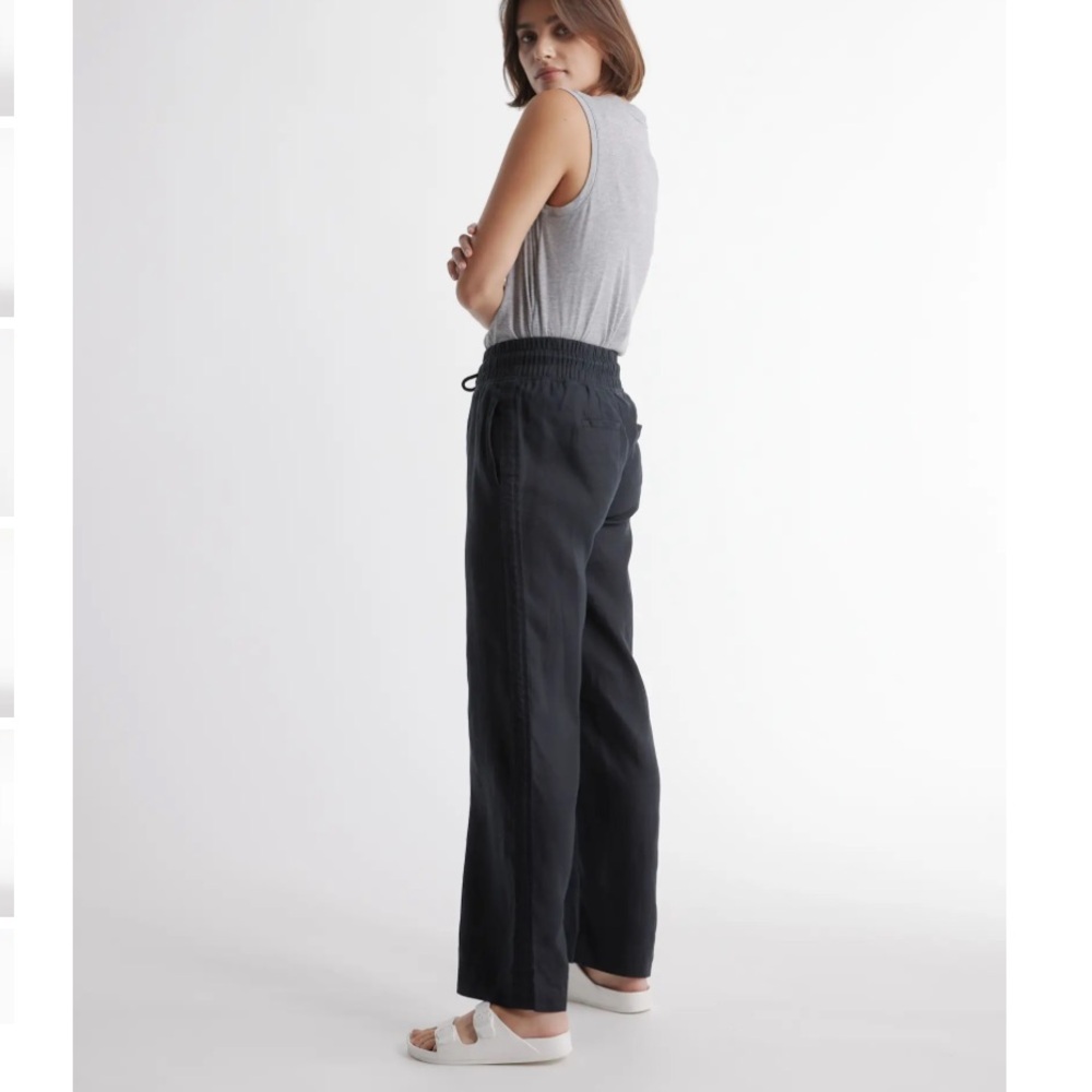 Quince European Linen Wide-Leg Pants, Size M 30" Length - Picture 4 of 11